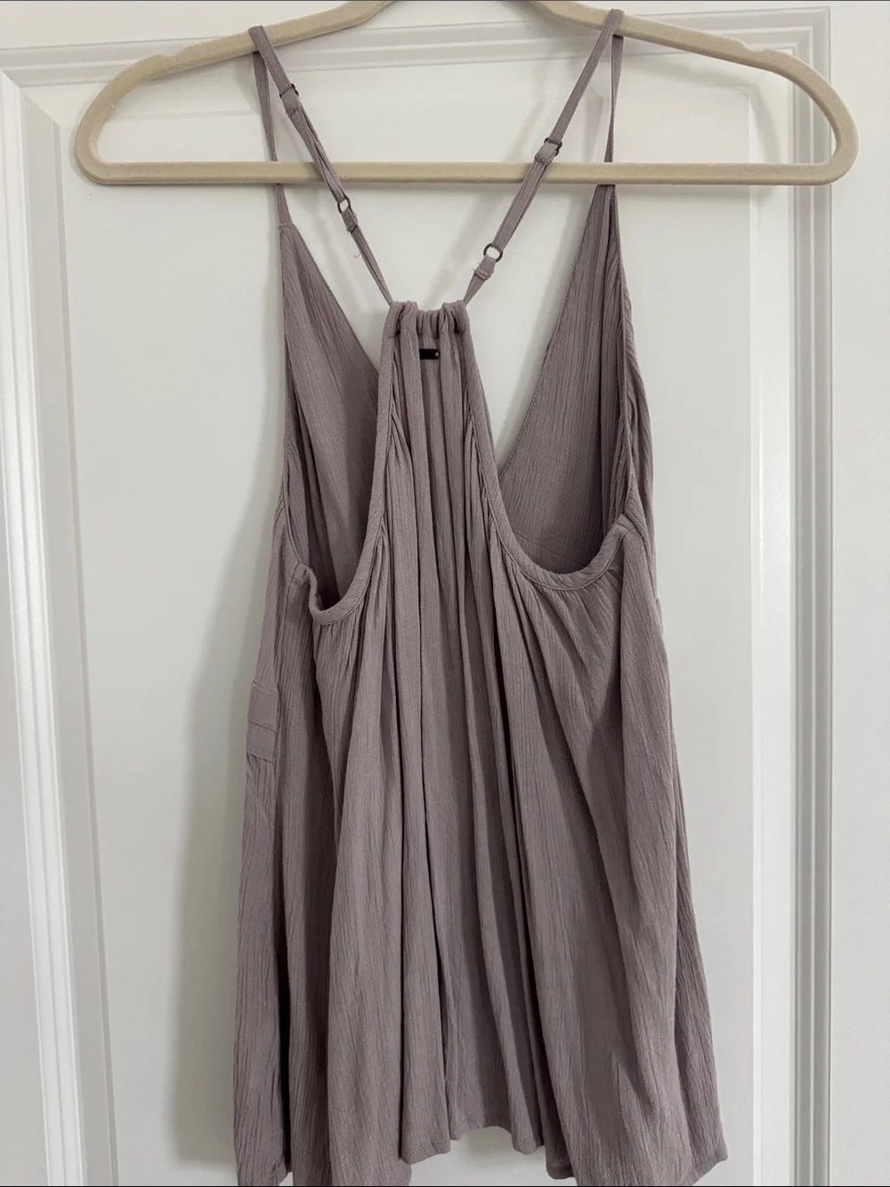 O'Neill Mauve Spaghetti-Strap Smocked Back Chemise